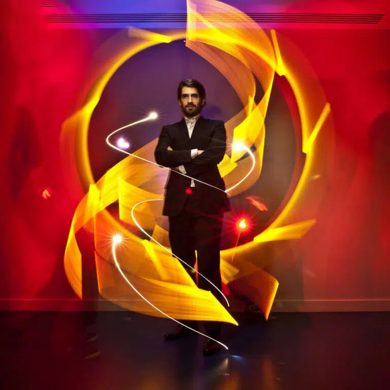 animation originale photo light painting entreprise